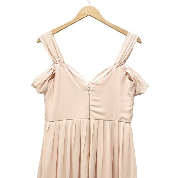 NEW Lulus Make Me Move Blush Pink Formal Floor Length Maxi Dress Size Large NWOT - Picture 5 of 11